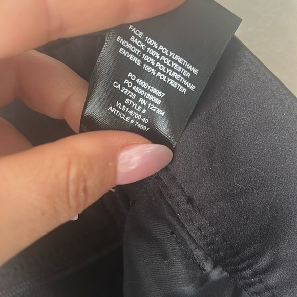 Babaton Aritzia Melina Pants Size 10 faux vegan leather black straight high rise - Picture 8 of 11